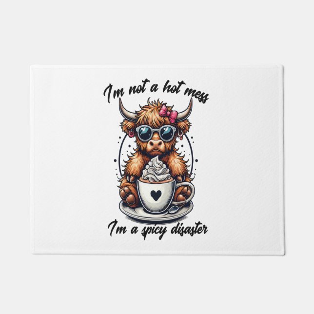 Felpudo Café de vaca Highland, vaca de café (Anverso)