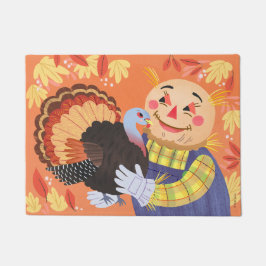 Felpudo Caída del espantapájaros del otoño y Turquía