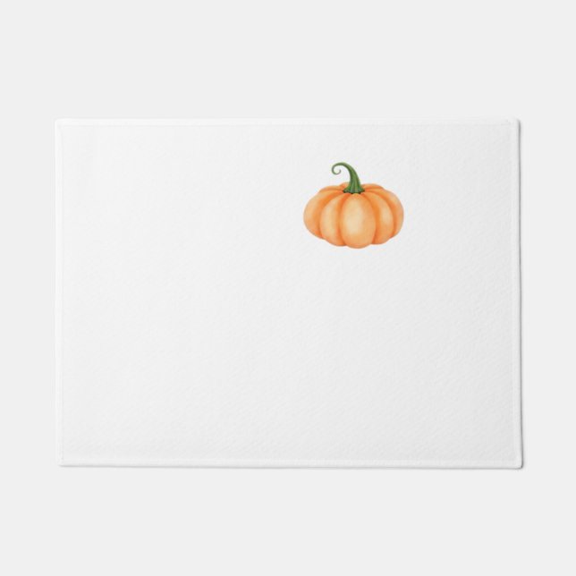 Felpudo Calabaza acuática - Diseño de otoño y Halloween O (Anverso)