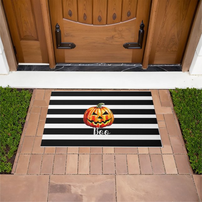 Felpudo Calabaza "Boo" de Halloween (Exterior)