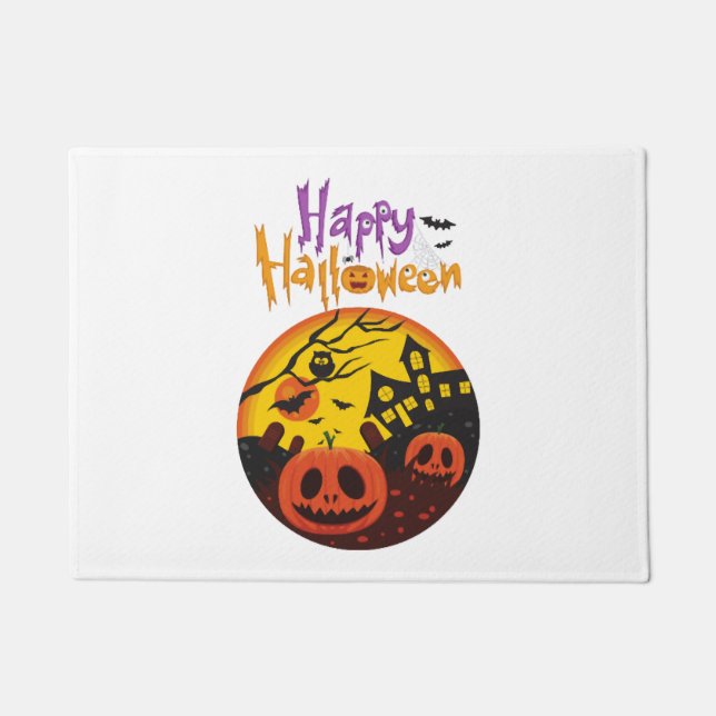 Felpudo Calabaza de Halloween (Anverso)