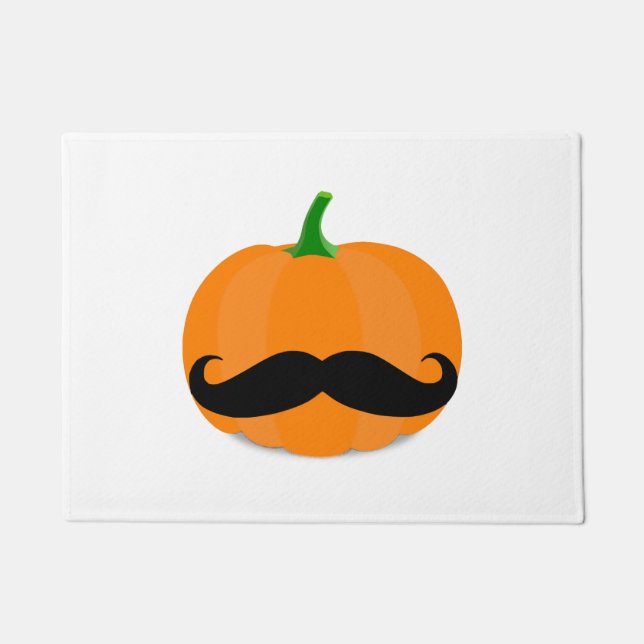 Felpudo calabaza de halloween con barba (Anverso)