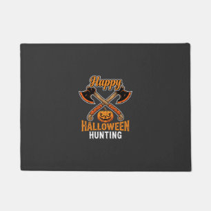 Felpudo Calabaza de Halloween con Hachas Cruzadas de Caza