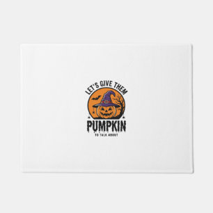 Felpudo Calabaza de Halloween Sombrero de Bruja Divertido 