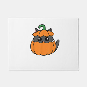 Felpudo Calabaza de Naranja de gato lindo - Hallo de octub