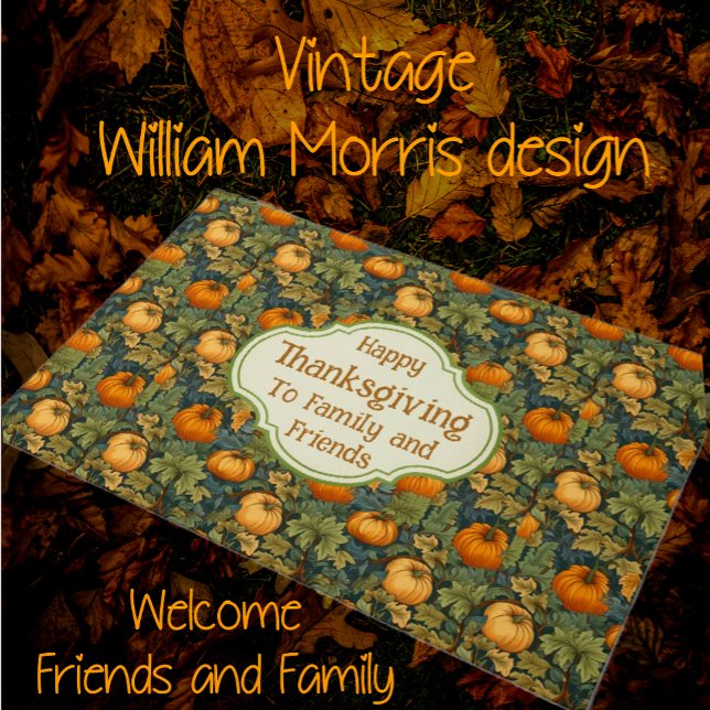 Felpudo Calabaza de otoño personalizada para el Día de Acc (Welcome with this charming pumpkin patch
Thanksgiving doormat!)