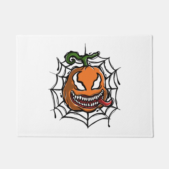 Felpudo Calabaza - Diseño de Halloween - Camisa de terror (Anverso)