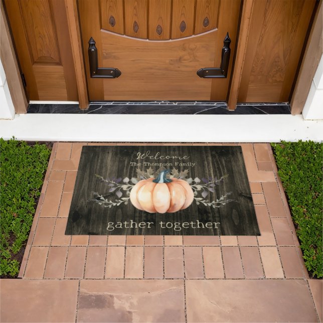 Felpudo Calabaza Personalizada con Acuarela (Exterior)