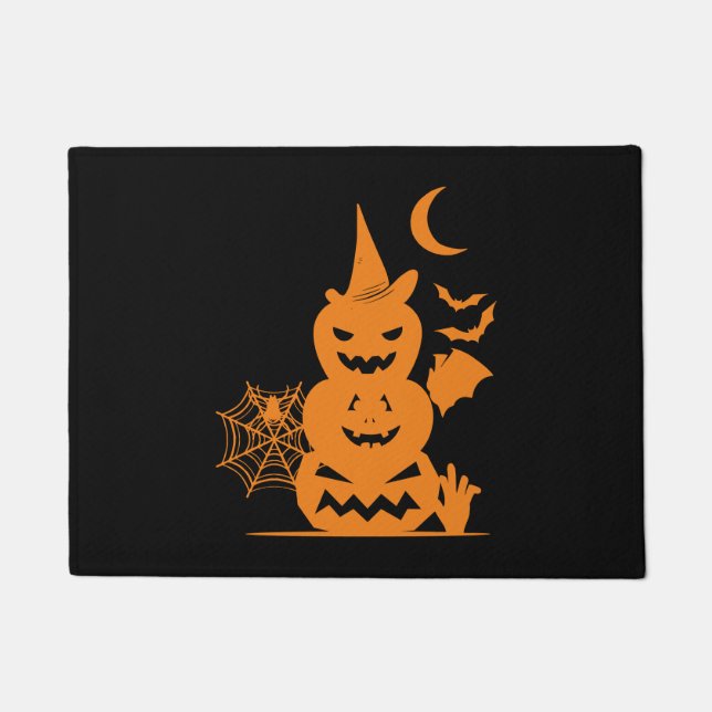Felpudo Calabazas Apiladas Halloween (Anverso)