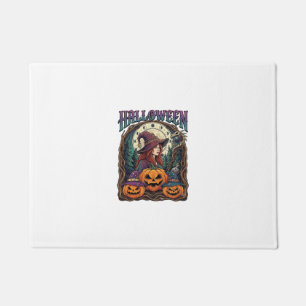 Felpudo Calabazas De Bruja De Halloween Fases Lunares_1