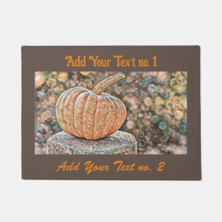 Felpudo Calabazas de otoño vintage colores de otoño acuare