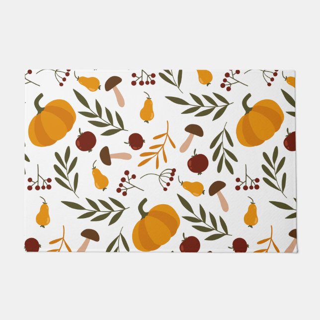 Felpudo Calabazas, granadas de grano, peras (Anverso)