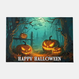 Felpudo Calabazas iluminadoras espeluznantes | Feliz Hallo