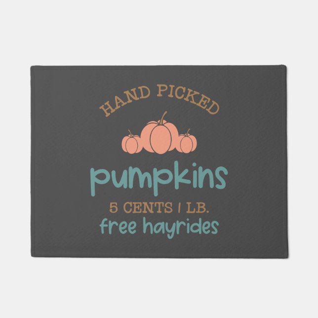 Felpudo Calabazas recolectadas a mano (Anverso)