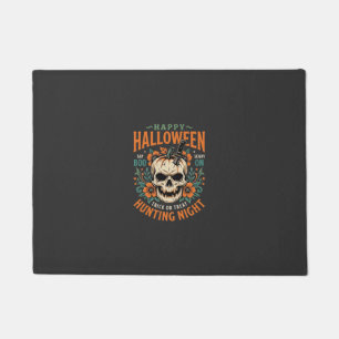 Felpudo Calavera de Halloween Diseño de caza nocturna de c