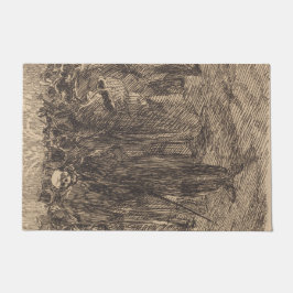 Felpudo Calavera en la multitud (por Albert Besnard)