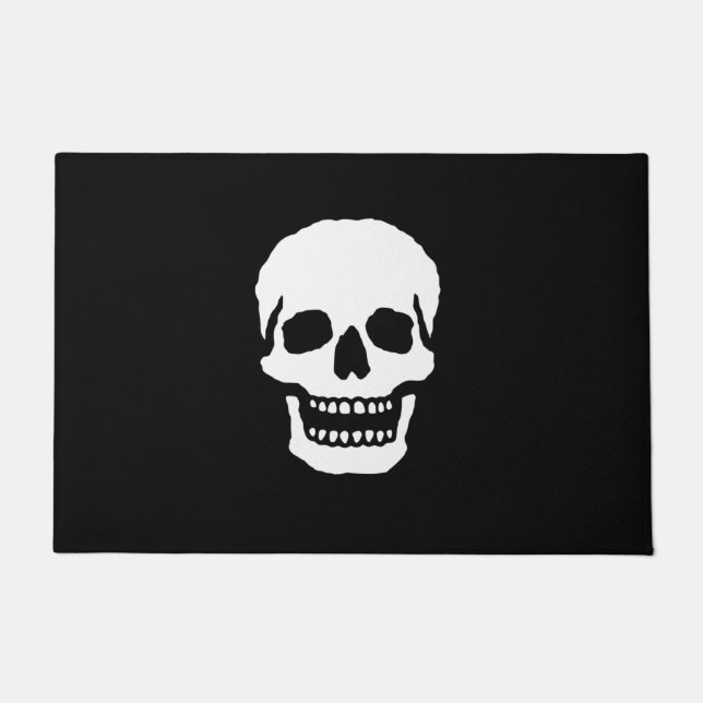 Felpudo Calavera riendo aterradora (Anverso)