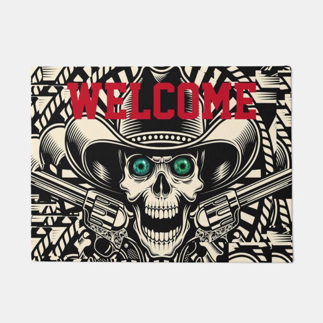 Felpudo Calavera y armas (Anverso)