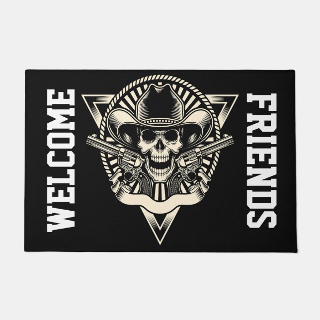 Felpudo Calavera y armas (Anverso)
