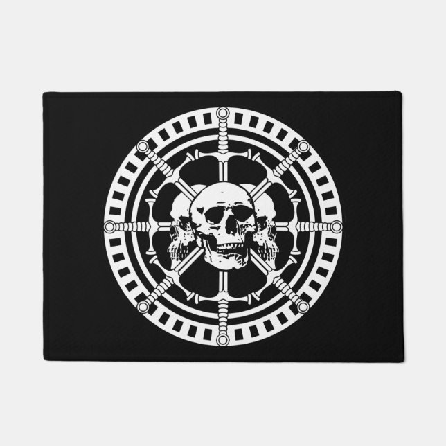 Felpudo Calaveras con espadas (Anverso)