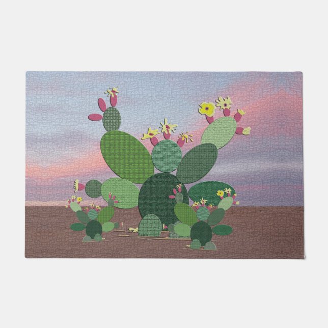 Felpudo Calico Cactus Doormat (Anverso)