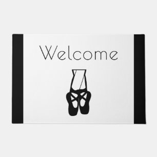 Felpudo Cálido ballet negro Slippers En Pointe Bienvenida