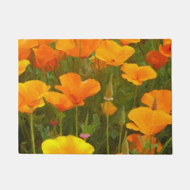 Felpudo California Poppies Art (Anverso)