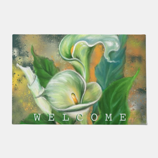 Felpudo Calla Lily Flowers Doormat (Anverso)