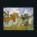 Felpudo Calle Auvers-sur-Oise Vincent van Gogh<br><div class="desc">Calle de Auvers-sur-Oise. Vincent Willem van Gogh. Bonito paisaje de pueblo. Calle de un pequeño pueblo con casas de piedra bajo techos rojos. Hay árboles en el fondo. Las nubes cruzan el cielo azul. Reproducción de obras famosas de imágenes artísticas de dominio público.</div>