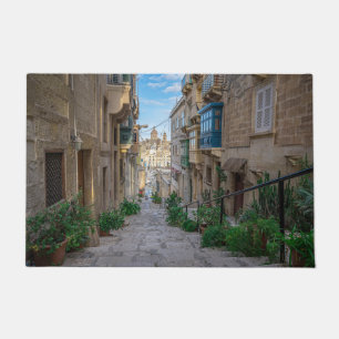 Felpudo Calle estrecha de piedra en Malta