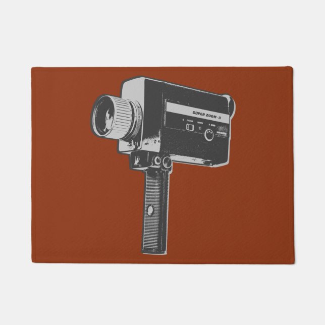 Felpudo Cámara de cine Pop Art Super 8 (Anverso)