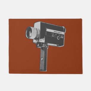 Felpudo Cámara de cine Super 8 de Pop Art