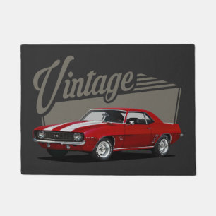 Felpudo Camaro rojo vintage