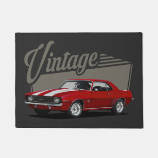 Felpudo Camaro rojo vintage