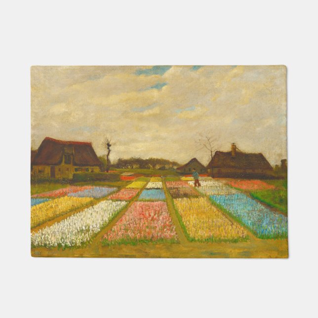 Felpudo Camas de flores Vincent van Gogh en Holanda (Anverso)