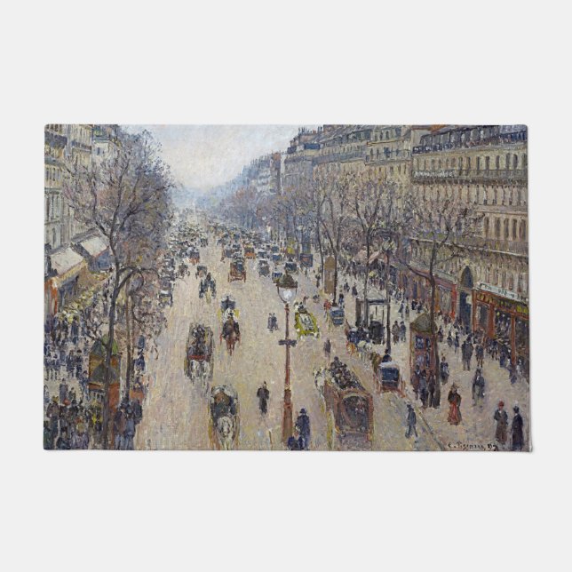 Felpudo Camille Pissarro - Boulevard Montmartre, mañana (Anverso)