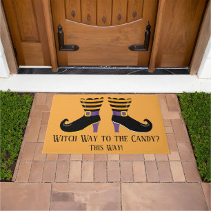 Felpudo Camino Bruto A La Candy Witch Boots Halloween