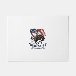 Felpudo Camisa occidental de tierra de libertad de vaquero