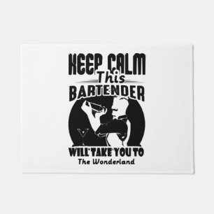 Felpudo Camisas de barman - Mantén la calma esta camiseta 