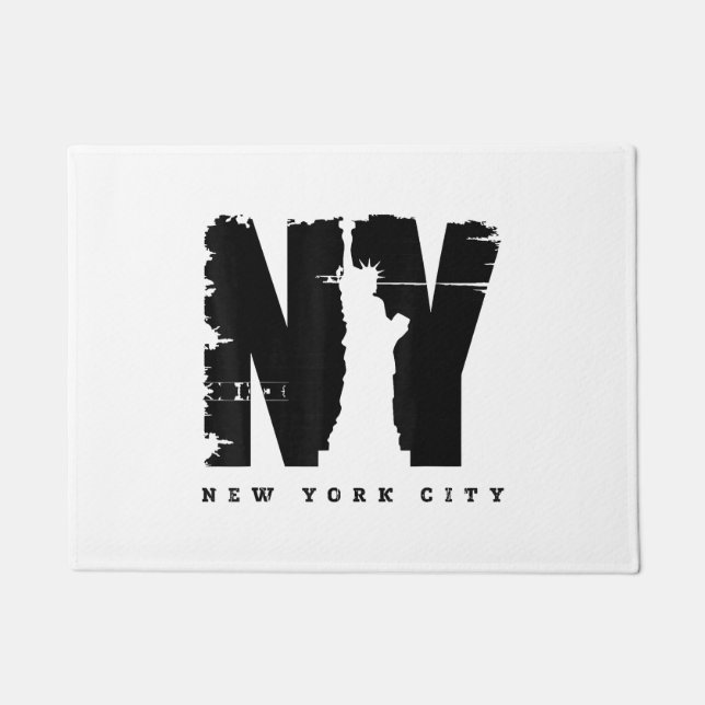 Felpudo Camisas de té estilo Nueva York, Nueva York (Anverso)