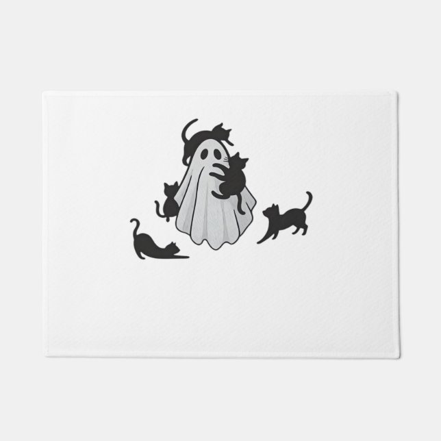 Felpudo Camiseta Clásica Camiseta Clásica de Ghost y Gatos (Anverso)