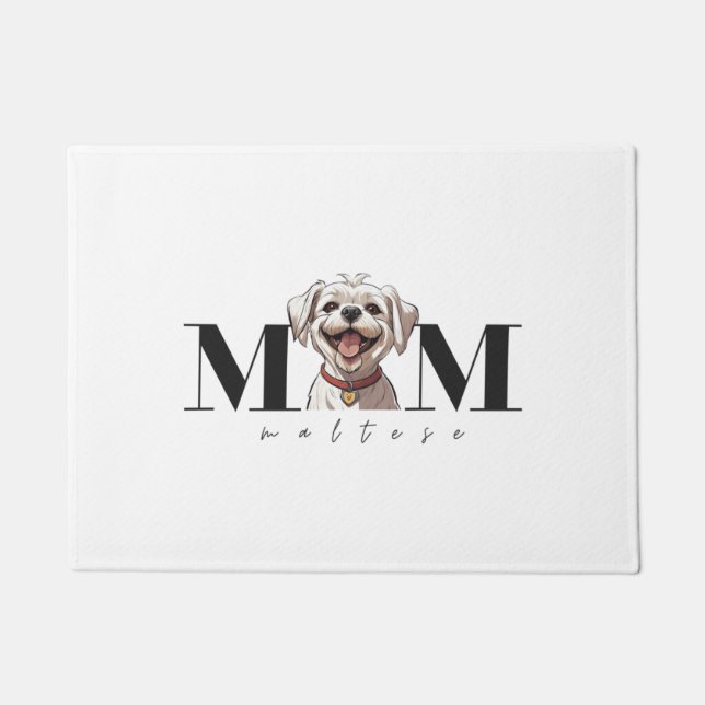 Felpudo Camiseta Clásica De Perro Mom MALTESE (Anverso)