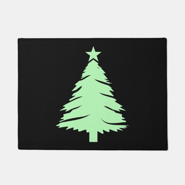 Felpudo Camiseta de árbol de Navidad blanco - Feliz Navida (Anverso)