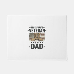 Felpudo Camiseta de Botas de Combate Patrióticas para Papá