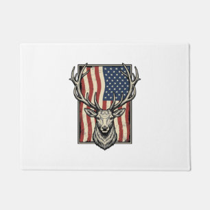Felpudo Camiseta de caza de bandera estadounidense de cier