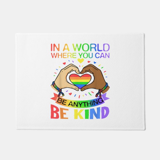 Felpudo Camiseta de Conciencia de Igualdad de Arcoiris de  (Anverso)