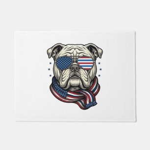 Felpudo Camiseta de diseño de grabado vintage de bulldog p