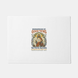 Felpudo Camiseta de entrega de trabajador postal de Jesús 