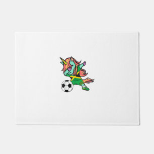 Felpudo Camiseta de fútbol de Jamaica Unicornio Dab Jamaic
