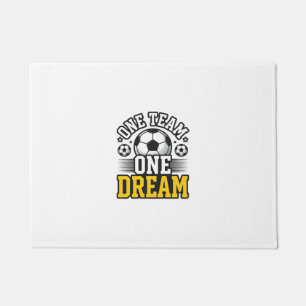 Felpudo Camiseta de fútbol Vintage One Team One Dream Dise